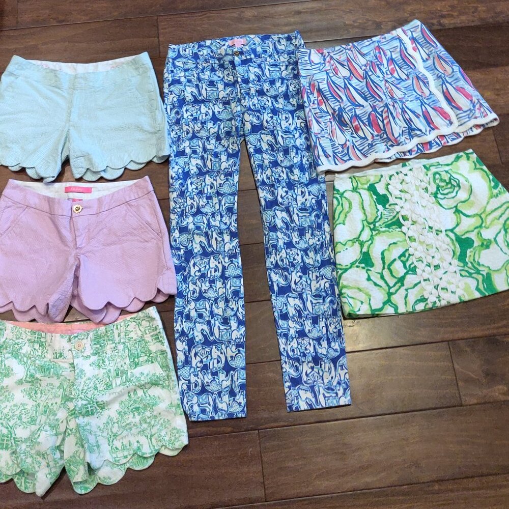 Lilly Pulitzer *BUNDLE OF 6* Shorts/Skirts/Pants All size 00